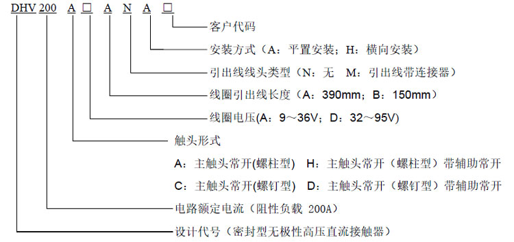 DHV200无极性接触器